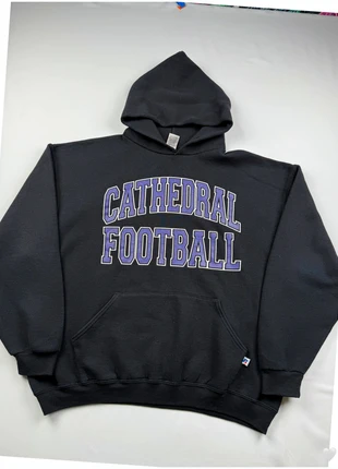 Vintage Sweatshirt Hoodie Cathedral Football – USA Rare 80s 90s Y2K – Oversize Unisex – L Size, marke: Vintage Dressing, zustand: Sehr gut, größe: L, 15,00 €, 16,45 € beinhaltet Vinted-Käuferschutz Pro