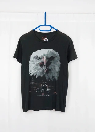 Biker T-shirt Vintage Y2K Rock Style Eagle Print, marca: Vintage Dressing, estado: Bom, tamanho: M, €13.00, €14.35 inclui Proteção do Comprador