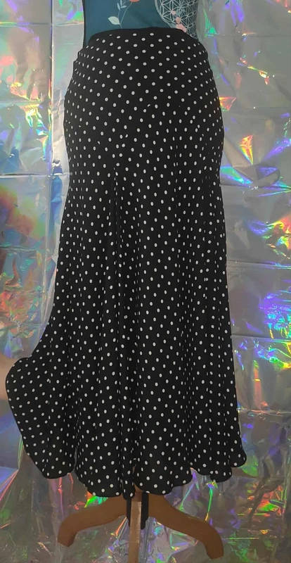 Jupe longue noire à pois blanc Lauren Ralph Lauren