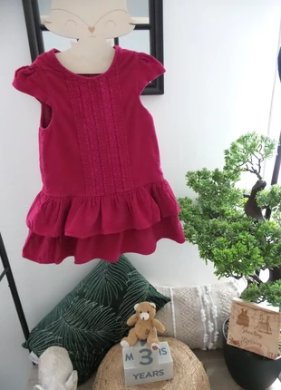Jolie robe manche courte rouge bordeaux velour fille 3ans, état: Très bon état, taille: 3 ans / 98 cm, 3,00 €, 3,85 € Protection acheteurs (Pro) incluse