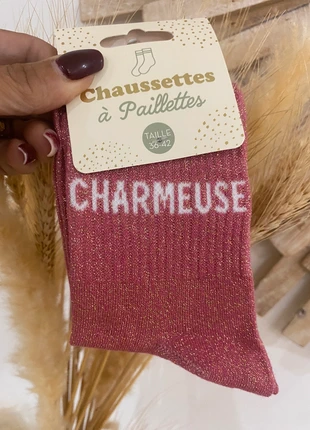 Chaussettes charmeuse rose, condition: New without tags, size: S | 35–38, €5.50, €6.48 includes Buyer Protection Pro