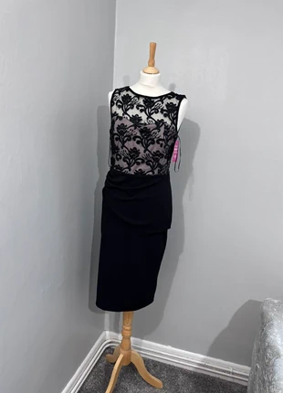 Sistaglam Black Lace Midi Dress With Zip Back Glam Party Dress Uk Size 10, brand: SistaGlam, condition: New with tags, size: M / 10, £35.99, £38.49 includes Buyer Protection