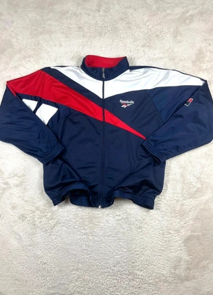 Vintage Reebok Track Zip Sweatshirt Jacket 1990s Oversize, marke: Reebok, zustand: Sehr gut, größe: L, 31,90 €, 34,20 € beinhaltet Vinted-Käuferschutz Pro