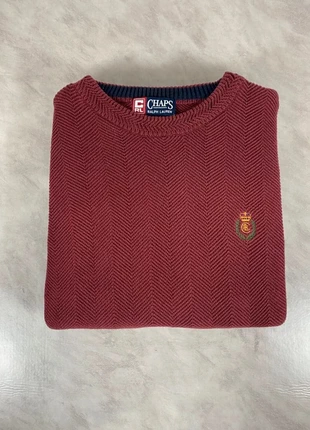 Pull bordeaux Chaps Ralph Lauren – coton épais texturé – logo brodé – taille M homme Code 180, marca: CHAPS, estado: Muy bueno, tamaño: M, 29,00 €, 31,15 € Protección al comprador Pro incluida