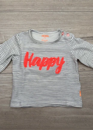 HEMA shirt maat 56, marque: Hema, état: Très bon état, taille: 1-3 mois / 56 cm, 1,50 €, 2,28 € Protection acheteurs incluse