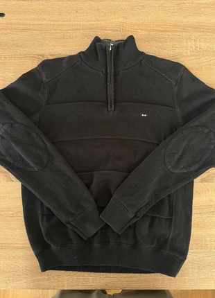 Pull Eden Park Noir 1/4 Zip avec coudières - Taille M Homme, brand: Eden Park, condizioni: Ottime, taglia: M, €35.00, €37.45 include la Protezione acquisti