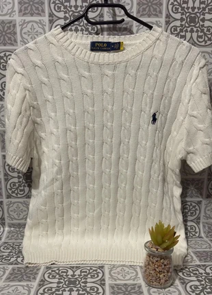 Pull Sans Manche Torsadé Ralph Lauren Blanc, marque: Ralph Lauren, état: Très bon état, taille: M / 38 / 10, 52,38 €, 55,70 € Protection acheteurs incluse
