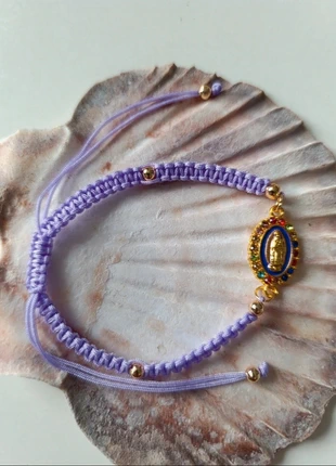 Bracelet cordon et médaille Vierge Marie, marque: Lourdes, état: Très bon état, 8,00 €, 9,10 € Protection acheteurs (Pro) incluse