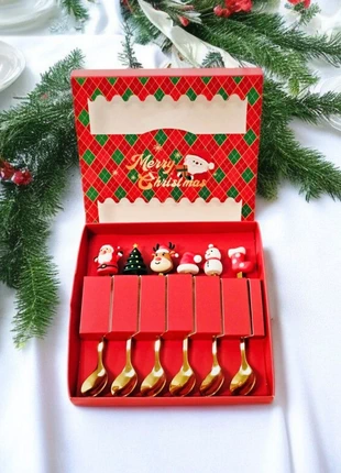 Coffret de 6 Cuillères de Noël – Édition Merry Christmas, marque: Noël, état: Très bon état, 12,50 €, 13,83 € Protection acheteurs (Pro) incluse
