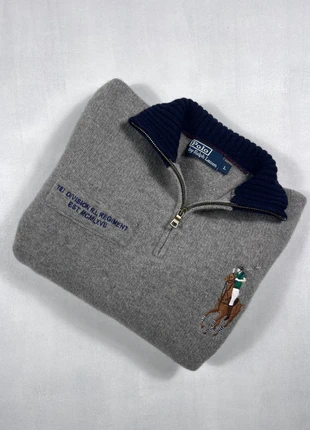 Pull Half zip / quart zip / Pull Camionneur Ralph Lauren gris vintage laine taille S tendance, marque: Ralph Lauren, état: Très bon état, taille: S, 55,00 €, 58,45 € Protection acheteurs incluse