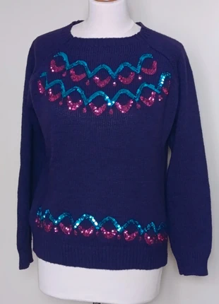Pull violet à sequins guirlande, zustand: Gut, größe: Einheitsgröße, 2,50 €, 3,33 € inklusive Vinted-Käuferschutz