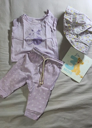Ensemble violet bébé, zustand: Gut, größe: 1-3 Monate / 56, 3,00 €, 3,85 € inklusive Vinted-Käuferschutz