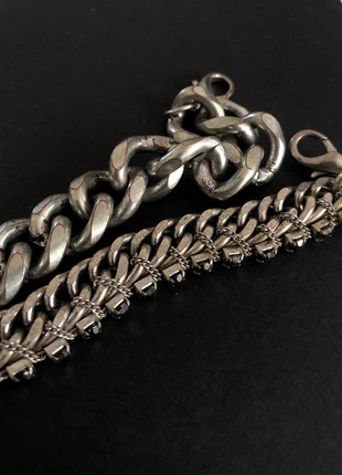 Bracelet Gourmettes chaîne métal argenté vintage, marque: Vintage Dressing, état: Très bon état, 10,00 €, 11,20 € Protection acheteurs incluse