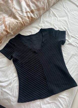 Vintage V-neck black mesh elasticated t-shirt, brand: Vintage, condition: Very good, size: M / 38 / 10, €5.00, €5.95 includes Buyer Protection