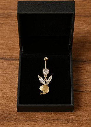 Bijoux Corps Nombril Piercing Lapin Diamant + Doré + Pointe Brillante (16), marke: Playboy, zustand: Sehr gut, 7,97 €, 9,07 € inklusive Vinted-Käuferschutz