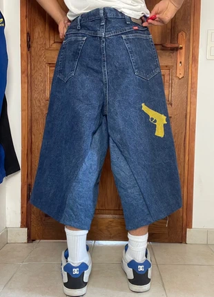 Jort short baggy large handmade style JNCO y2k brodé peinture hiphop, merk: JNCO, staat: Heel goed, maat: L, € 40,00, € 42,70 inclusief Kopersbescherming Pro