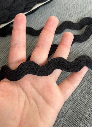 2m Black Large Cotton Ric Rac Trim, condition: Very good, £3.00, £3.85 includes Buyer Protection Pro