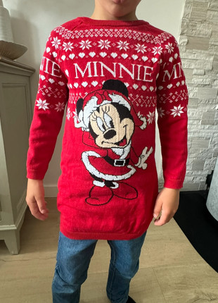 Pull robe de Noël Disney / Minnie / Mickey fille / 5 - 6 ans, marca: Disney, estado: Muito bom, tamanho: 5 anos / 110 cm, €27.00, €29.05 inclui Proteção do Comprador Pro