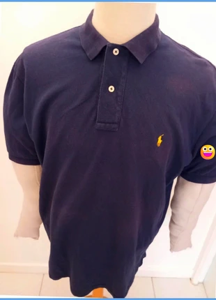 Polo Ralph Lauren vintage bleu marine logo brodé jaune pour homme taille L taille 5, marca: Ralph Lauren, estado: Muy bueno, tamaño: L, 27,00 €, 29,05 € Protección al comprador Pro incluida