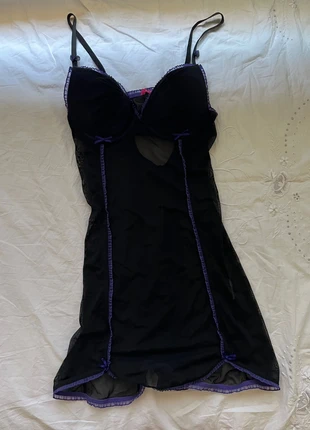 Vestido lencero negro y morado, marque: No Excuse, état: Très bon état, 6,00 €, 7,00 € Protection acheteurs incluse