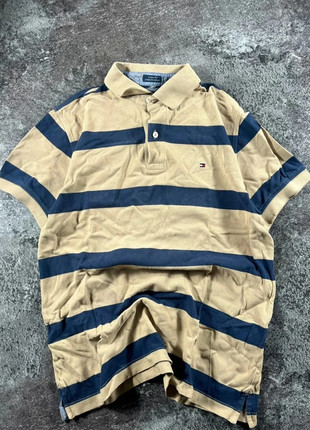 Polo t-shirt Tommy Hilfiger rayure beige/bleu marine brodé y2k 2000s vintage Taille S/M, marke: Tommy Hilfiger, zustand: Sehr gut, größe: S, 12,00 €, 13,30 € inklusive Vinted-Käuferschutz