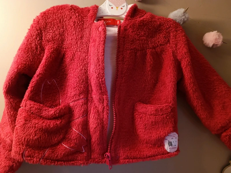 Manteau polaire avec moufles intégrées - 12 mois - photo numéro 17