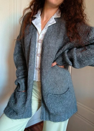 Magnifique gilet cardigan doux oversize en laine tricoté à poches, brand: Etam, condition: Very good, size: L / 40 / 12, €25.00, €26.95 includes Buyer Protection