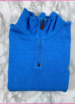 Pull 1/4 Zip Ralph Lauren Bleu / Logo brodé Jaune / Taille 2XL Homme, marque: Ralph Lauren, état: Très bon état, taille: XXL, 50,00 €, 53,20 € Protection acheteurs incluse