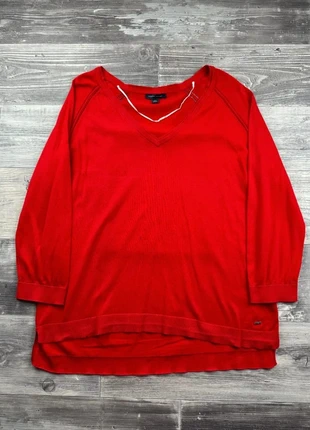 Pull col V Tommy Hilfiger Rouge Taille L, marque: Tommy Hilfiger, état: Bon état, taille: L / 40 / 12, 12,00 €, 13,30 € Protection acheteurs (Pro) incluse
