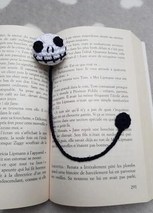 Marque page Mr. Jack en crochet, marca: Coton, estado: Novo sem etiquetas, €5.00, €5.95 inclui Proteção do Comprador Pro