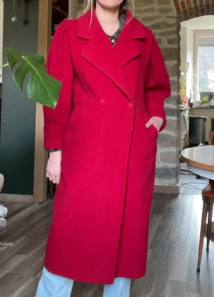Manteau long vintage en laine années 80, marque: Vintage Dressing, état: Très bon état, taille: M / 38 / 10, 30,00 €, 32,20 € Protection acheteurs (Pro) incluse