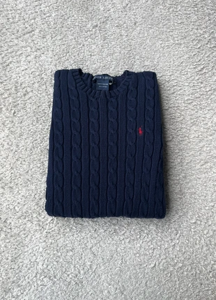 Pull Ralph Lauren Torsadé Col Rond Bleu Marine, marque: Ralph Lauren, état: Très bon état, taille: S / 36 / 8, 65,00 €, 68,95 € Protection acheteurs (Pro) incluse