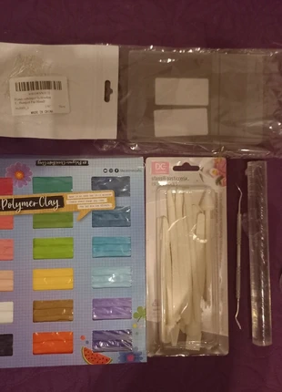 Polymer Clay and some sculpting tools, marca: DécoTime, estado: Bom, €8.00, €9.10 inclui Proteção do Comprador