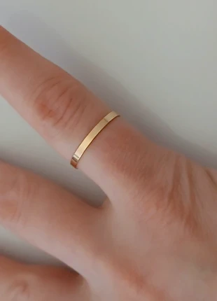 Bague dorée tendance en acier inoxydable, marque: Milë Mila, état: Très bon état, taille: 16,9 mm, 1,00 €, 1,75 € Protection acheteurs (Pro) incluse