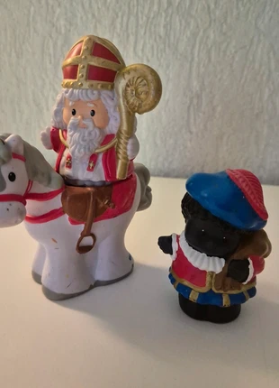 Fisher-Price Little People – Sinterklaas & Piet (3-delige feestdagenset), merk: Fisher Price, staat: Heel goed, maat: Universeel, € 22,50, € 24,33 inclusief Kopersbescherming