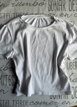 camiseta blanca, merk: Stradivarius, staat: Goed, maat: XL / 42 / 14, € 1,50, € 2,28 inclusief Kopersbescherming