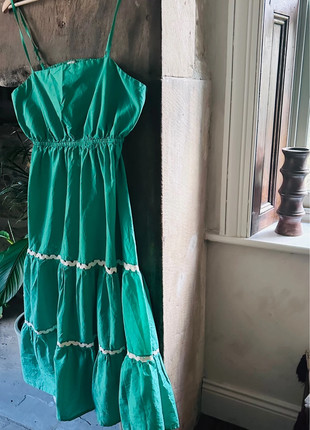 M&S green ric rac summer maxi dress, brand: Marks & Spencer, condition: Very good, size: XXL / 16, £6.50, £7.18 includes Buyer Protection