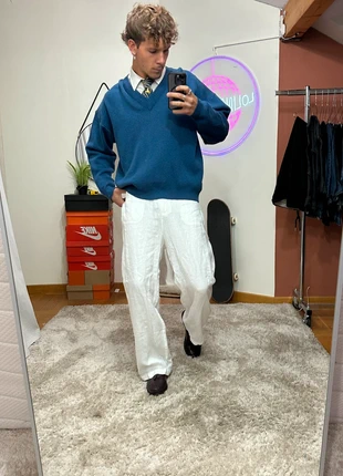 Pantalon large en lin vintage dressing coupe ample, merk: Vintage Dressing, staat: Heel goed, maat: W38 | FR 48, € 20,00, € 21,70 inclusief Kopersbescherming Pro