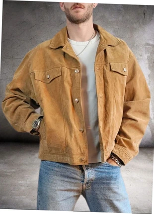 John Baner - Veste Trucker en Daim Vintage, marque: John Baner, état: Très bon état, taille: XL, 129,00 €, 136,15 € Protection acheteurs incluse