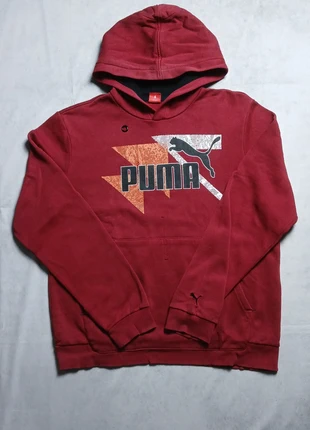 Sweat à capuche Puma Hoodie bordeaux logo brodé et graphique taille S, marque: Puma, état: Très bon état, taille: S, 14,00 €, 15,40 € Protection acheteurs incluse
