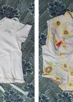 Lot chemisier sans manches et t-shirt, brand: Eliane et Lena, condizioni: Nuovo con cartellino, taglia: 4 anni / 104 cm, €12.00, €13.30 include la Protezione acquisti