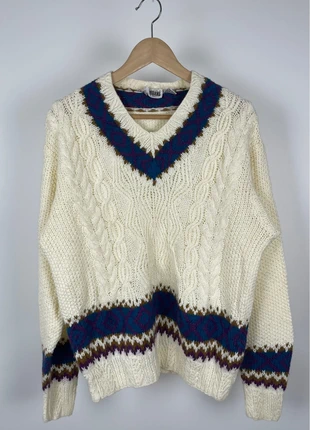 Pull Hand Knit Vintage Suburbans – Motifs Ethniques – Taille M, marke: Vintage Dressing, zustand: Sehr gut, größe: M, 37,00 €, 39,55 € inklusive Vinted-Käuferschutz
