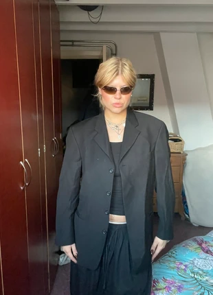 Oversized pinstripe blazer, merk: Vintage Dressing, staat: Goed, maat: L / 40 / 12, € 19,99, € 21,69 inclusief Kopersbescherming