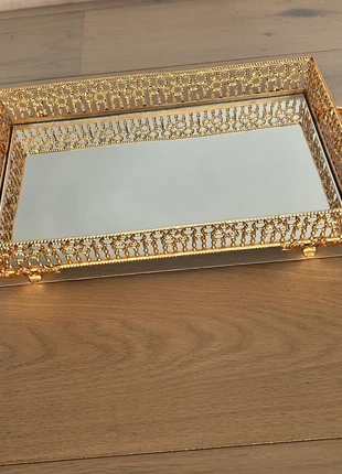 Plateau miroir présentation doré, marque: Inconnu, état: Neuf sans étiquette, 11,00 €, 12,25 € Protection acheteurs incluse