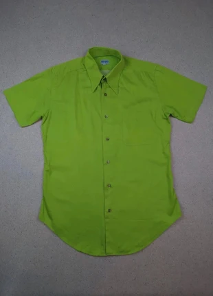 Chemise manches courtes Kenzo Homme | Vert pomme vif | Taille 41/16 L | 100 % coton, merk: Kenzo, staat: Heel goed, maat: L, € 27,00, € 29,05 inclusief Kopersbescherming Pro