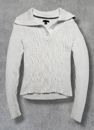 Pull femme torsadé Tommy Hilfiger blanc - S, merk: Tommy Hilfiger, staat: Heel goed, maat: S / 36 / 8, € 21,00, € 22,75 inclusief Kopersbescherming