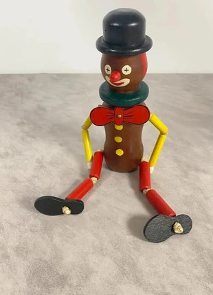 Pantin clown articulé en bois fait main vintage artisanal jouet ancien déco rétro rare, brand: Fait Main, condition: Very good, size: One size, €15.00, €16.45 includes Buyer Protection Pro