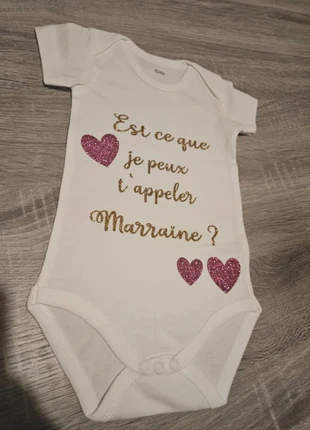 🍼 Body bébé personnalisé 💝, marque: Baby, état: Neuf sans étiquette, taille: 3-6 mois / 62 cm, 10,00 €, 11,20 € Protection acheteurs (Pro) incluse