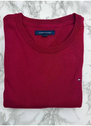 Sweat/Pull Tommy Hilfiger Rouge / Col rond / Logo brodé / Taille 2XL Homme, marke: Tommy Hilfiger, zustand: Sehr gut, größe: XXL, 23,00 €, 24,85 € inklusive Vinted-Käuferschutz