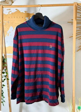 Haut col roulé Tommy Hilfiger rayé bleu marine/rouge bordeaux Taille L, marke: Tommy Hilfiger, zustand: Sehr gut, größe: L, 19,90 €, 21,60 € beinhaltet Vinted-Käuferschutz Pro